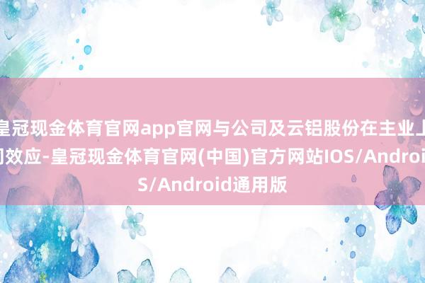 皇冠现金体育官网app官网与公司及云铝股份在主业上具有协同效应-皇冠现金体育官网(中国)官方网站IOS/Android通用版